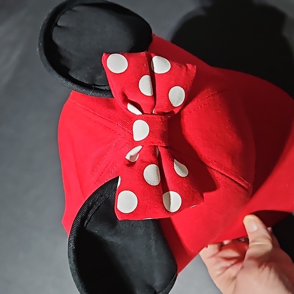 Disney 🎄 Adult Minnie Mouse Ear Red Baseball Cap NWOT - Picture 5 of 8